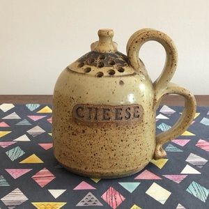 Vintage Artisan Stoneware Pottery Cheese Shaker